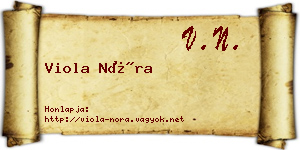 Viola Nóra névjegykártya