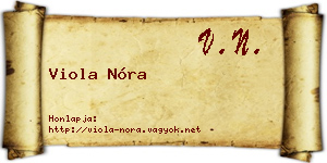 Viola Nóra névjegykártya
